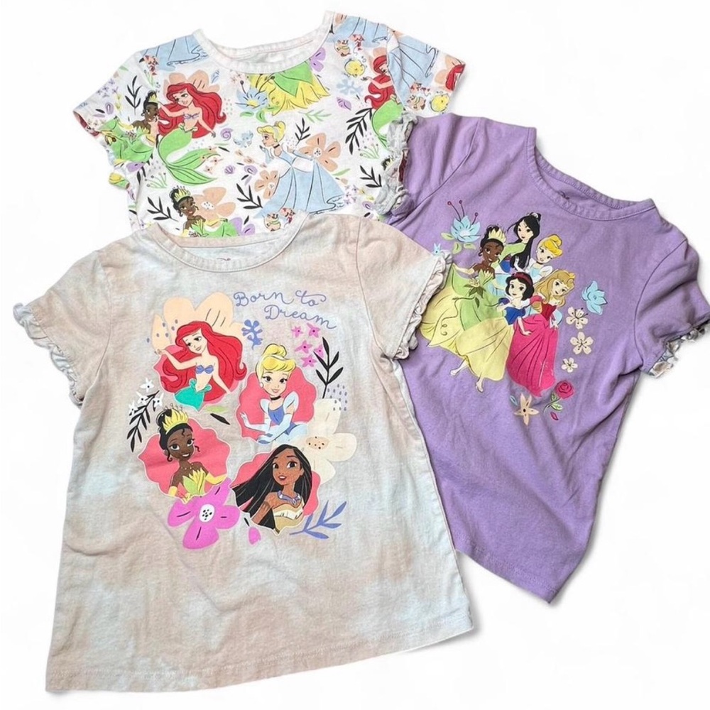 Disney Princess Floral T-Shirt Trio